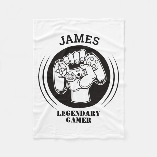 Gift Name Personalized Funny Gaming Geek Birthday  Fleece Blanket (Front)