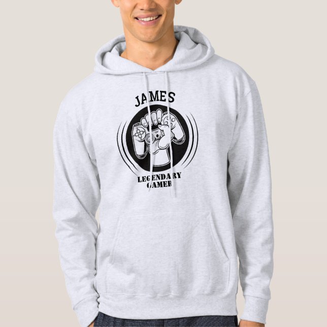 Gift Name Personalized Funny Gaming Geek Birthday Hoodie (Front)