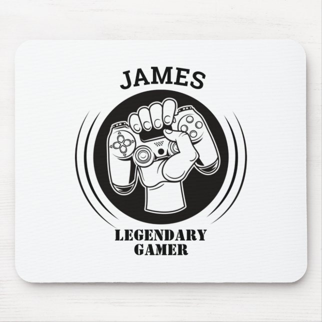 Gift Name Personalized Funny Gaming Geek Birthday  Mouse Mat (Front)