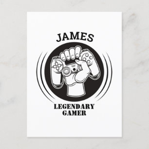 Gift Name Personalized Funny Gaming Geek Birthday Postcard