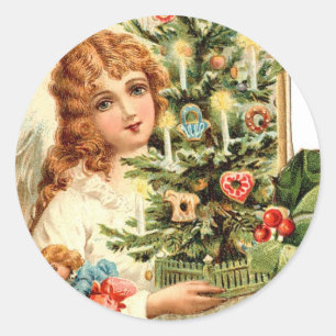 Gift of an Angel at Christmas Classic Round Sticker