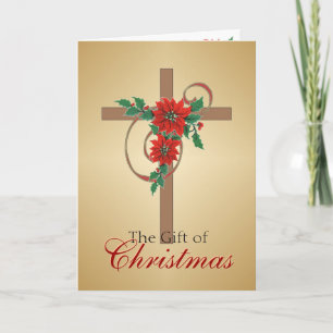 Gift of Christmas Cross Card