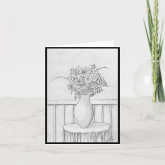 Gift of Flowers - Black Invitation