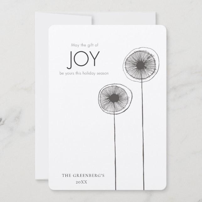 Gift of Joy Christmas Family Holiday Photo Card (Front)