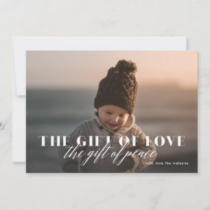 Gift of Peace Religious Christmas Photo Card