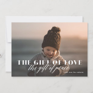 Gift of Peace Religious Christmas Photo Card