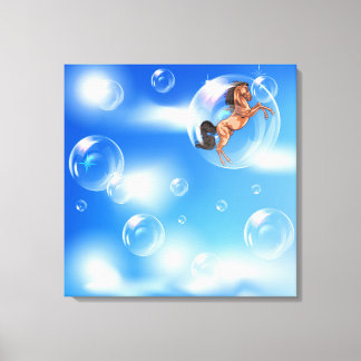 Gift of the Bubbles - Horse Canvas Print