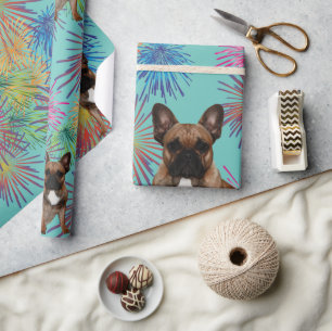 gift paper, French bulldogge Wrapping Paper