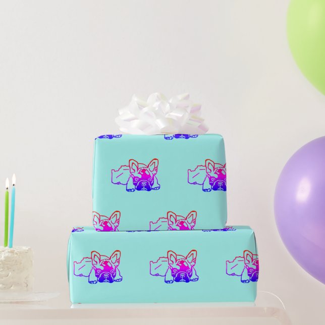 gift paper, French bulldogge Wrapping Paper (Party Gifts)