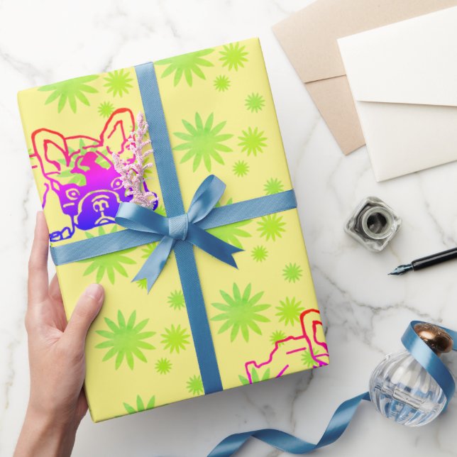 gift paper, French bulldogge Wrapping Paper (Gifting)