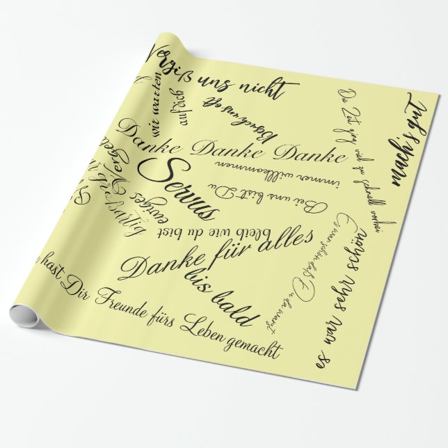 gift paper Thank you for goodbye (Unrolled)