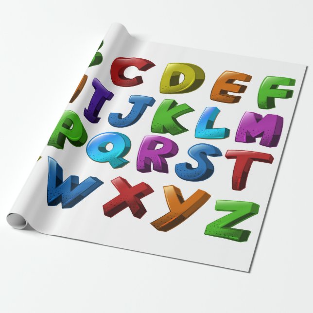 gift paper with alphabet (Unrolled)