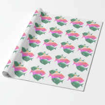gift paper with fish motif