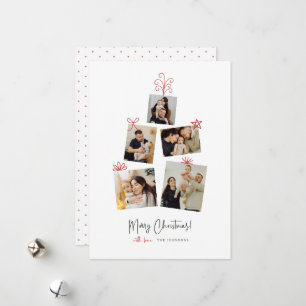 Gift Photo Tree Christmas Holiday Greeting Card