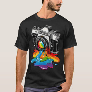 Gift Photographer Rainbow Photo Birthday Christmas T-Shirt