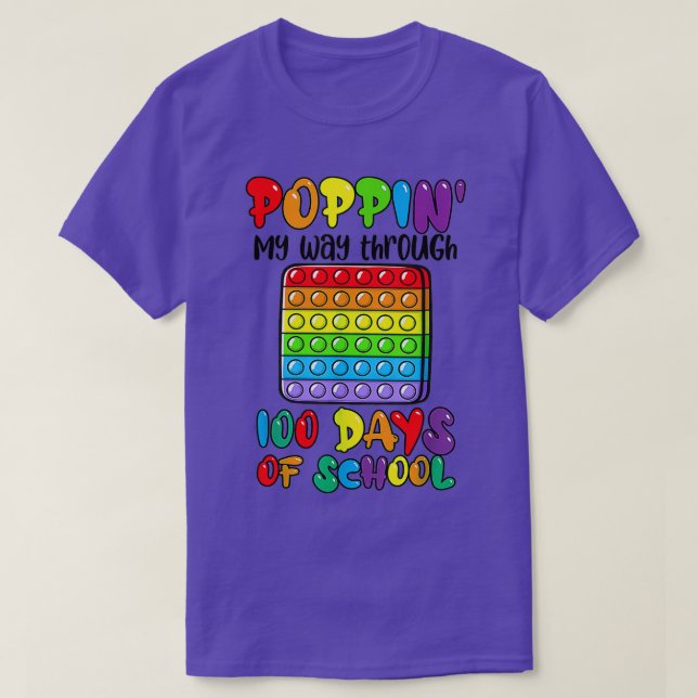 Gift Poppinx27 My Way Through 100 Days Of School H T-Shirt (Design Front)