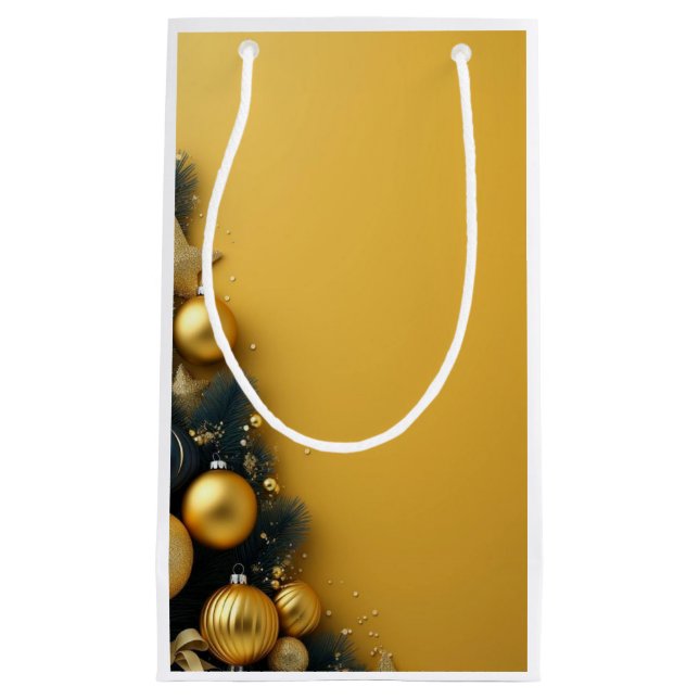 Gift pouch "Sapin on a golden background" Small Gift Bag (Front)