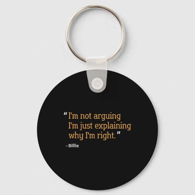 Gift Quote Funny Birthday Personalised Name Idea  Key Ring (Front)