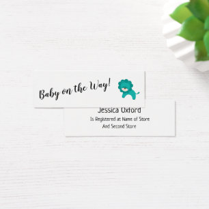 Gift Registry Details w/ Teal Lion Handout Cards