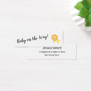 Gift Registry Details w/ Yellow Lion Handout Cards