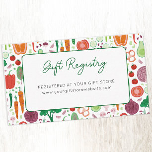 Gift Registry Farmers Market Locally Grown Baby Enclosure Card