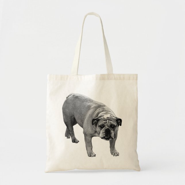 Gift Run Bulldog Tote Bag (Front)