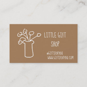 Gift shop modern simple business card