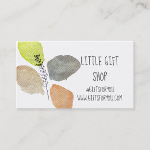 Gift shop modern watercolor business card
