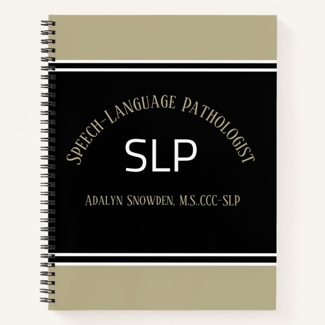 GIFT!! SLP (speech language pathologist) spiral  N Notebook (Front)