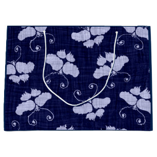 GIFT TAG BUTTERFLIES IN BLUE LARGE GIFT BAG