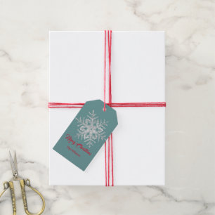 GIFT TAG CHRISTMAS BENTLEY SNOW FLAKE CUSTOM NAME