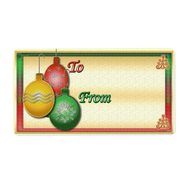 Gift tag Christmas labels (Front)
