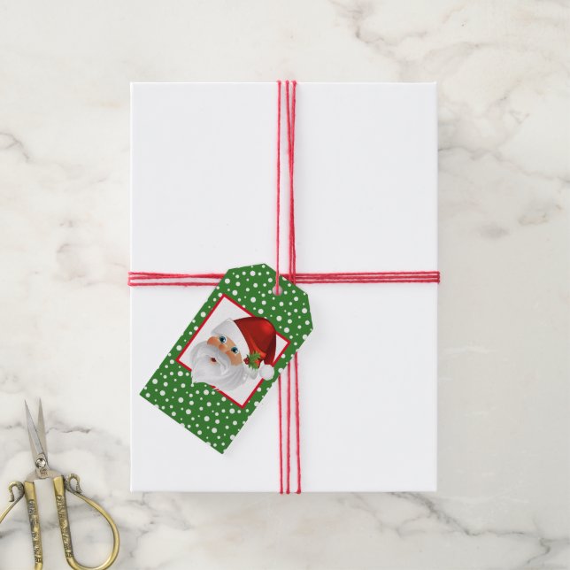 Gift Tag-Christmas Santa Tags (With Twine)