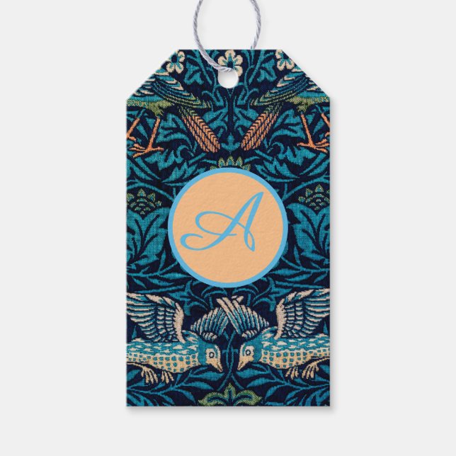 Gift Tag Custom Initial WILLIAM MORRIS (Front)