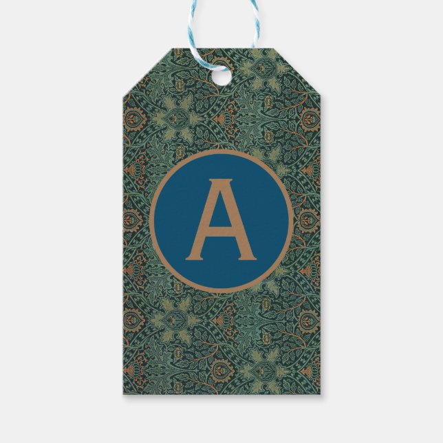 GIFT TAG CUSTOM INITIAL WILLIAM MORRIS (Front)