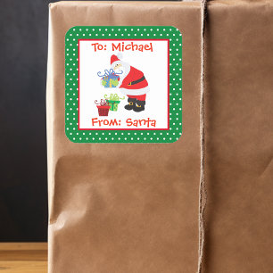 Gift Tag From Santa Personalised  Custom