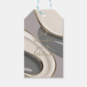 Gift tag in stylish abstract graphic