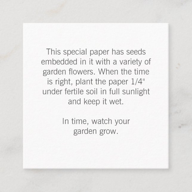 Gift Tag Instructions (Front)