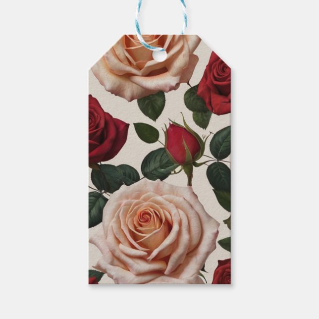 Gift Tag International Womens Day Roses (Front)