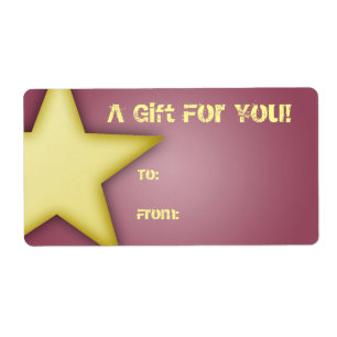 Gift Tag Label Template To/From Customisable