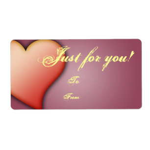 Gift Tag Label Template To/From Customisable
