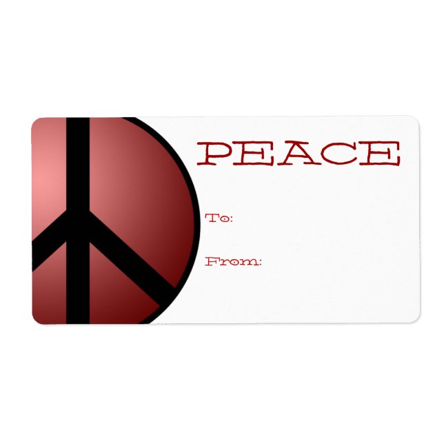Gift Tag Label Template To/From Customisable (Front)