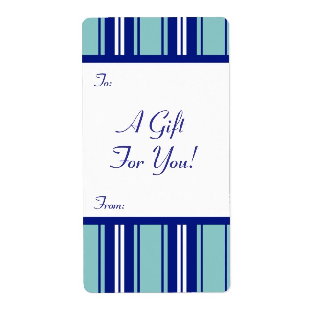 Gift Tag Label Template To/From Customisable (Front)