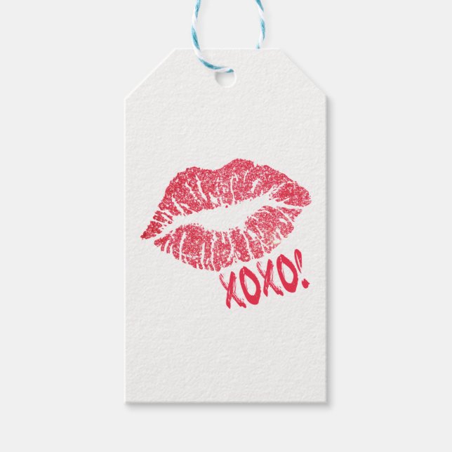 Gift tag, Lips xoxo. Tags (Front)