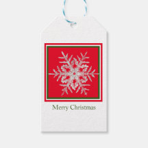 Gift Tag Merry Christmas Bentley Snowflake