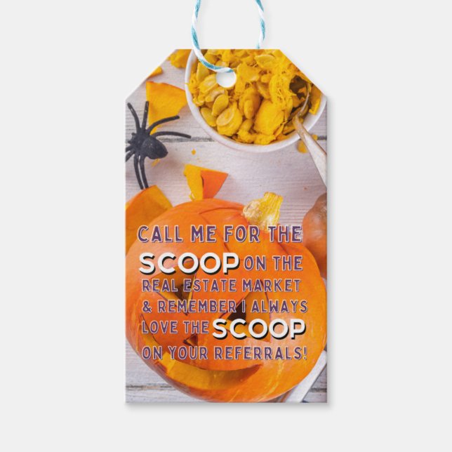 Gift Tag - October - Scoop on Your Referrals (Front)