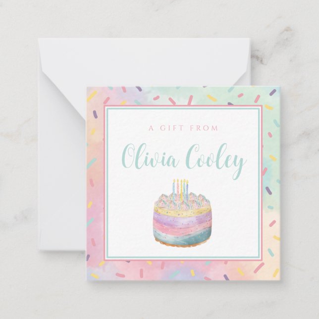 Gift Tag Personalised Card (Front)