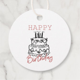 Gift Tag Round - Minimalist Birthday
