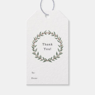 Gift Tag (Set of 10 pcs) - Thank You Wreath