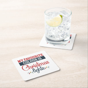 Gift Tag Square Paper Coaster